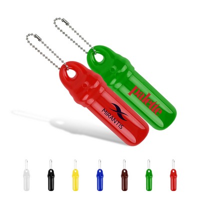 Floating Promotional Keytainer With Beaded Ball Chain