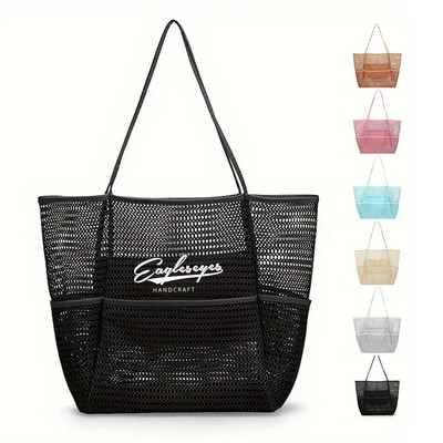 Mesh Beach Waterproof Tote Bag